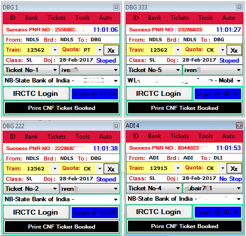 confirmed tatkal train tickets